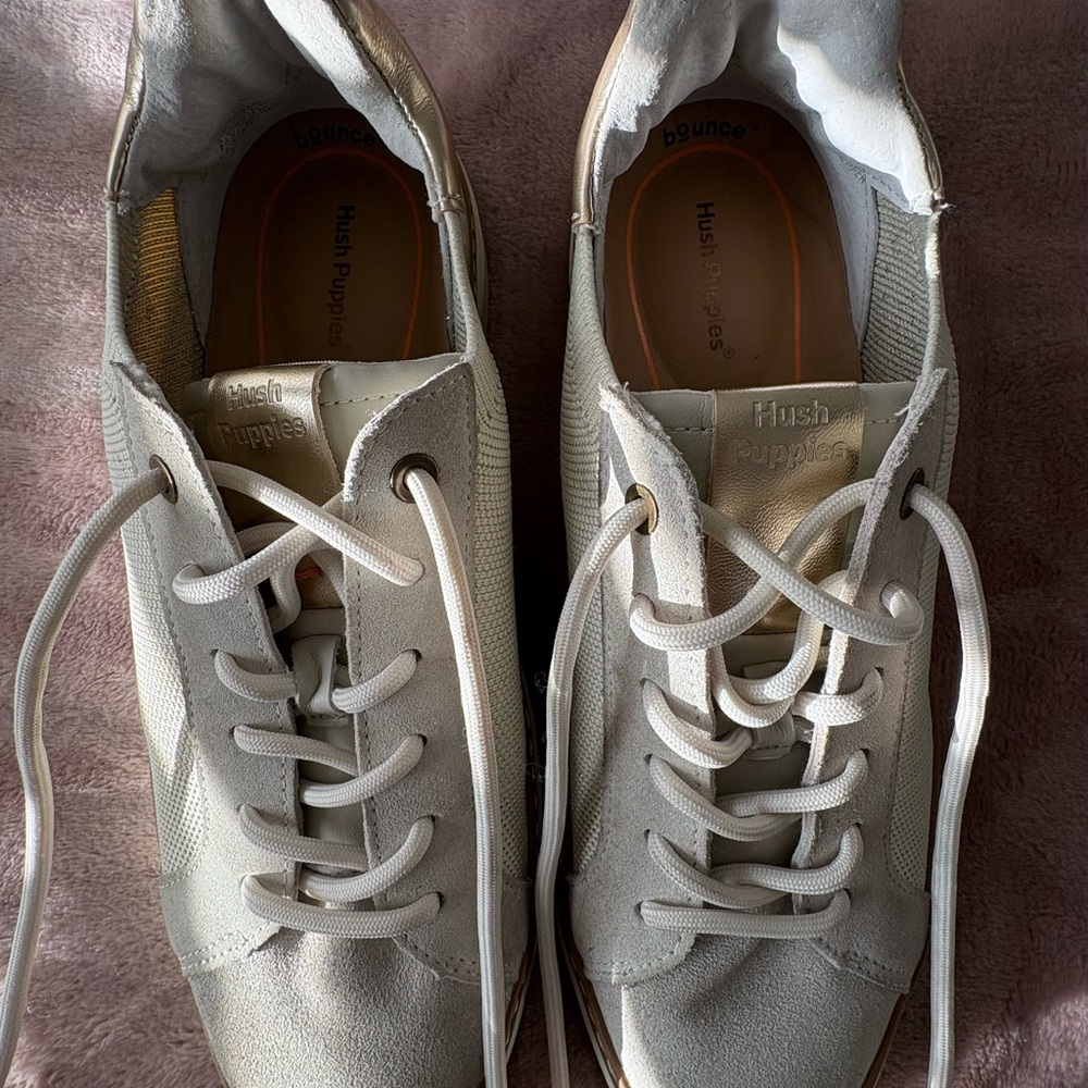 Hush Puppies Women's White Athletic Shoes